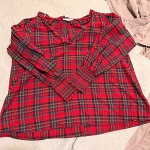 Plaid Boutique Blouse